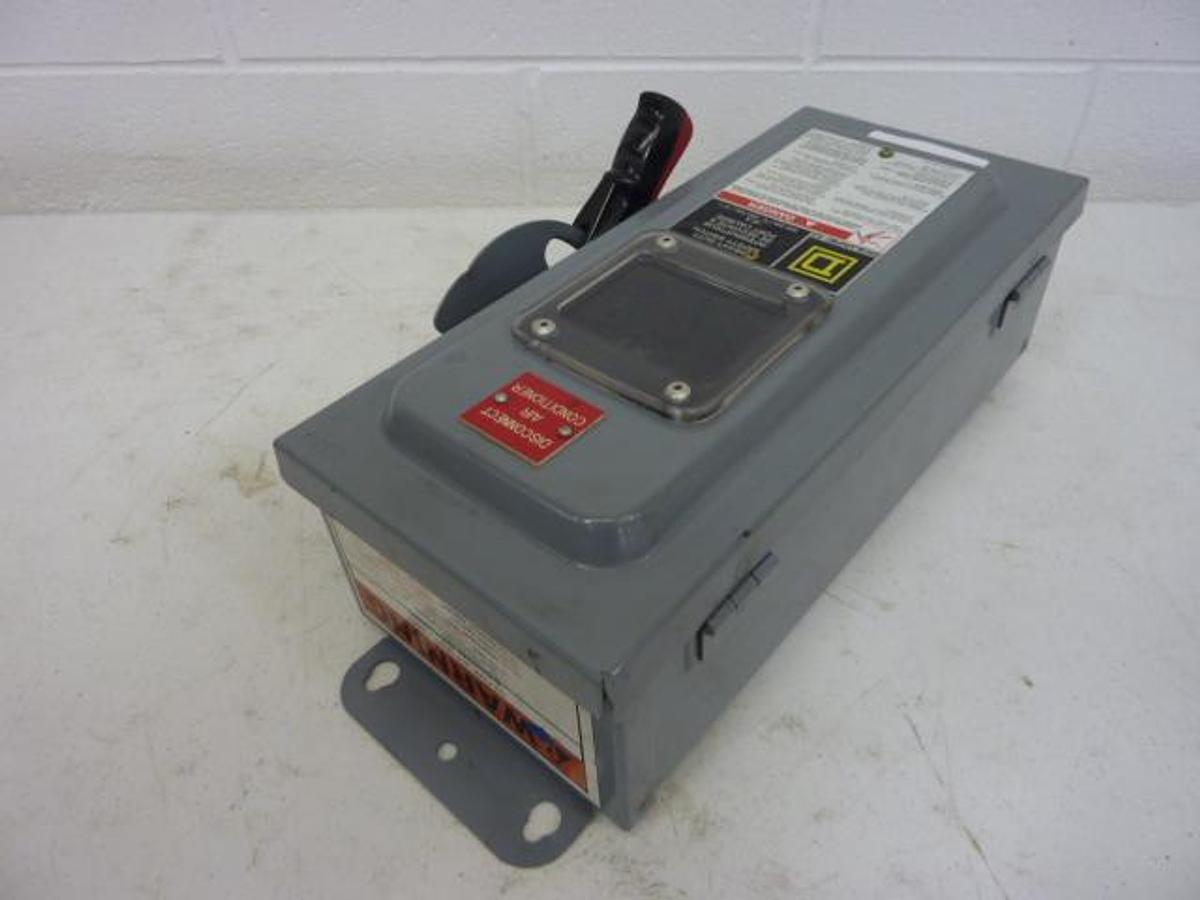 Used SQUARE D 30 Amp Safety Disconnect Switch CHU361AWK USED