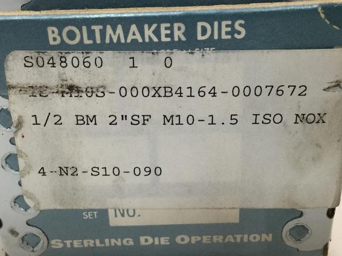 STERLING DIE Boltmaker Die 2 Piece Set 4-N2-S10-090 #110133