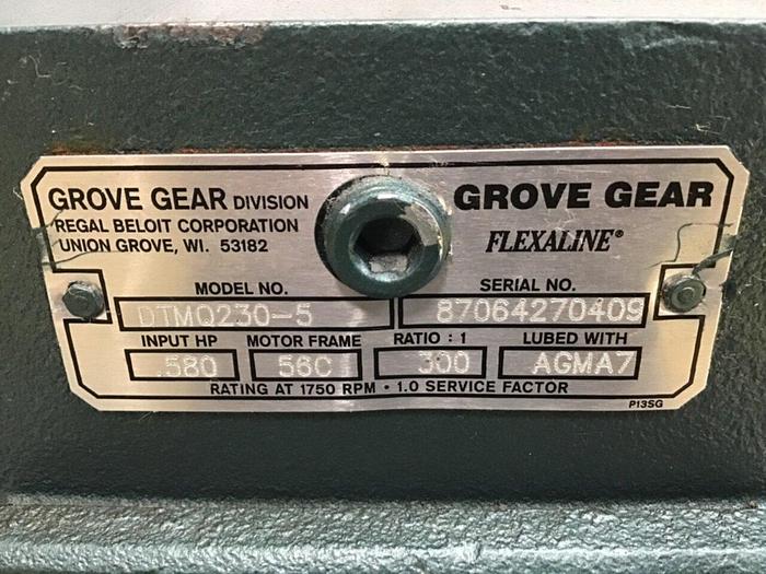 Used BALDOR .5 HP Industrial Motor w/Gear Box P56H1590 Used