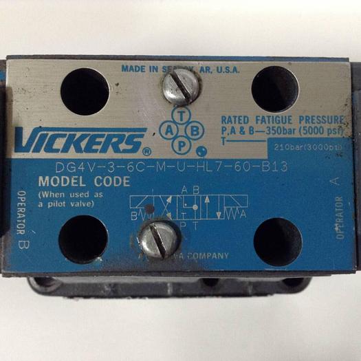 Used VICKERS Valve DG4V-3-6C-M-U-HL7-60-B13 Used