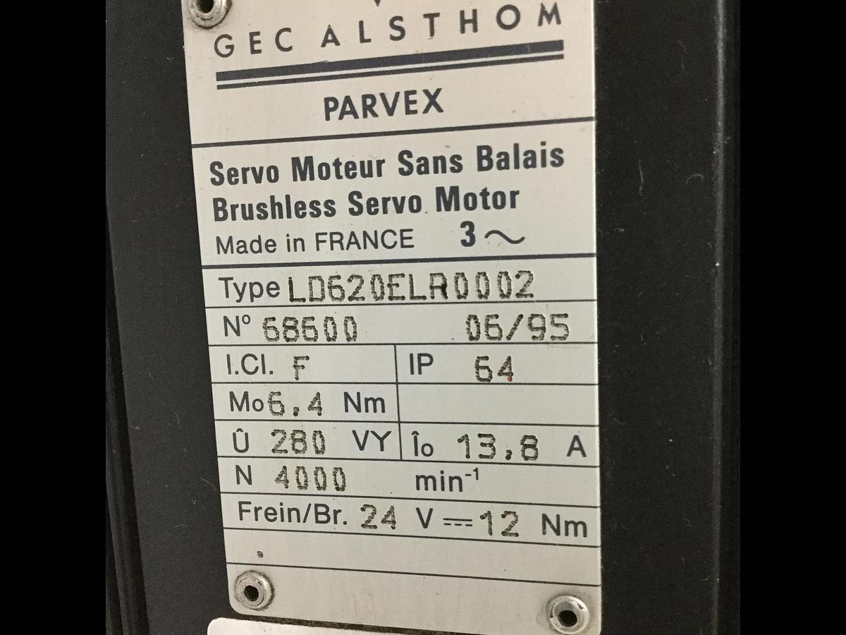 Used GEC ALSTHOM Brushless Servo Motor LD620ELR0002 #109235
