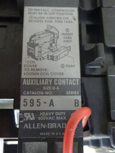 Used ALLEN BRADLEY Starter Size 1 509-BOD SER B W52 #64088
