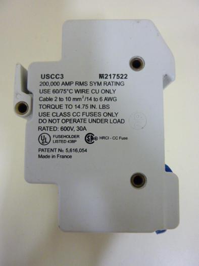 Used FERRAZ SHAWMUT 30 Amp Fuse Holder USCC3 #62842