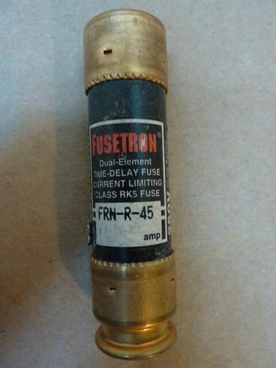Used FUSETRON 45 Amp Fuse FRN-R-45 #27448