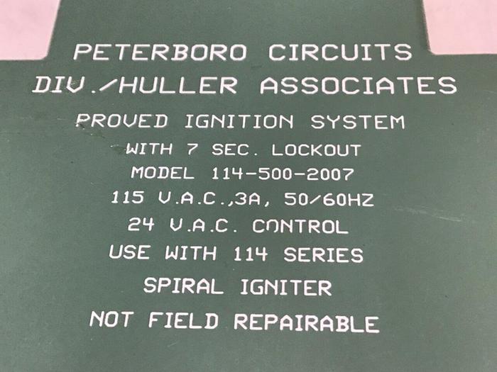 Used HULLER Ignition System 114-500-2007 #126674