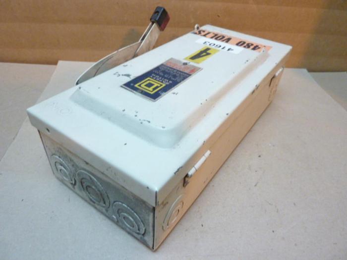 Used SQUARE D 30 Amp Safety Disconnect Switch H361 E1 Used