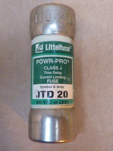 Used LITTELFUSE 20 Amp Fuse JTD-20 #36413