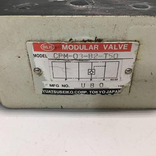 Used YUATSU SEIKO Modular Valve CPM-03-B2-T50 #96971