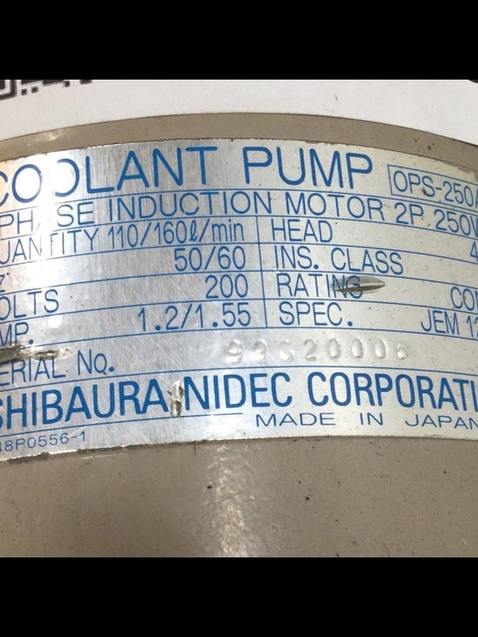 Used SHIBAURA Coolant Pump OPS-250A USED