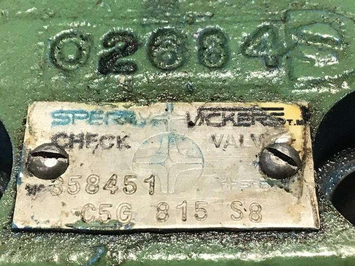 Used VICKERS Check Valve C5G 815 S8 Used  #128958