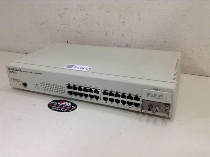 Used CABLETRON 10 Base-T Hub w/ Lanview SEHI-24 #75002