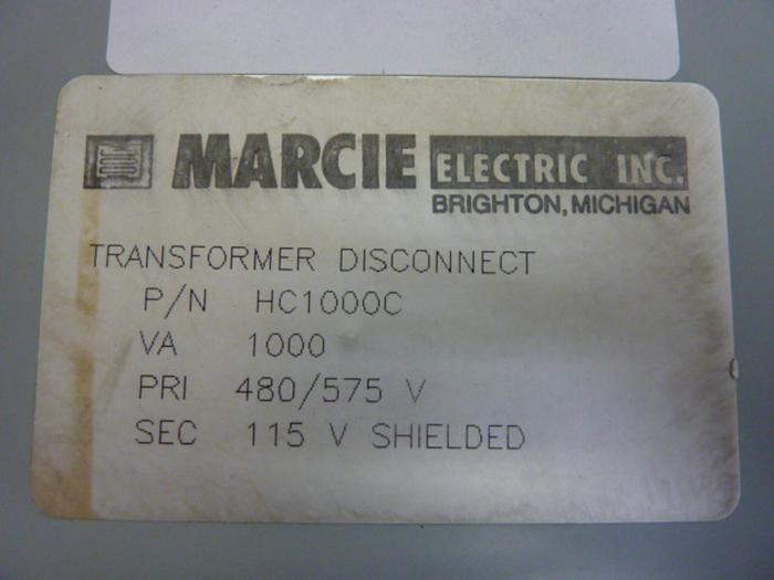 Used HOFFMAN 1 kVA Transformer A1212CH/SPL #50018