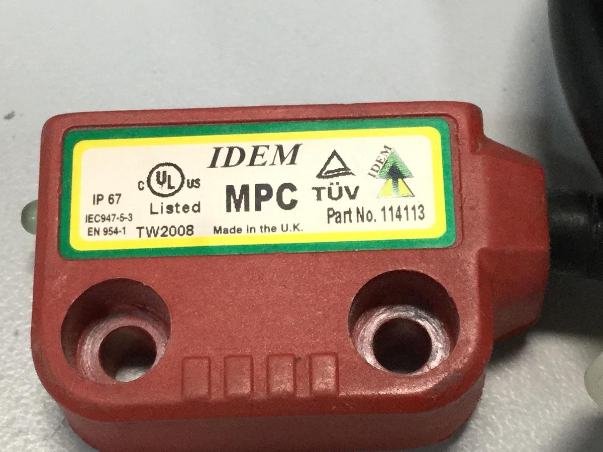Used IDEM SAFETY SWITCHES Coded Miniature Switch 114113 USED