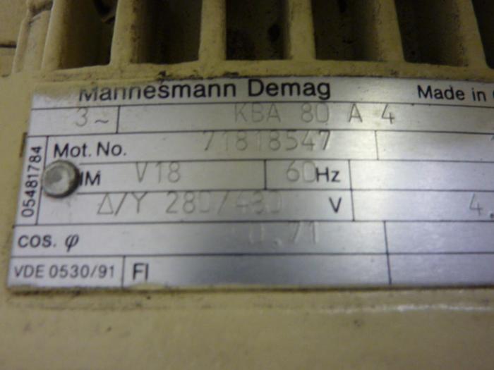 Used MANNESMANN DEMAG Microspeed Unit FG06 U1-H2-F2 Used
