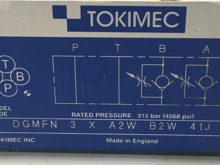 Used TOKIMEC Valve DGMFN-3-X-A2W-B2W-41J #106400