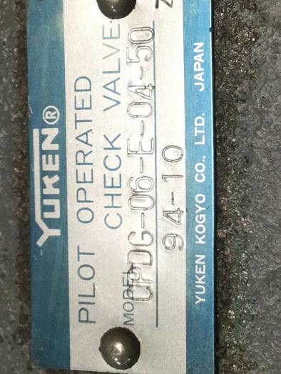 Used YUKEN Pilot Operated Check Valve CPDG-06-E-04-50 #105876