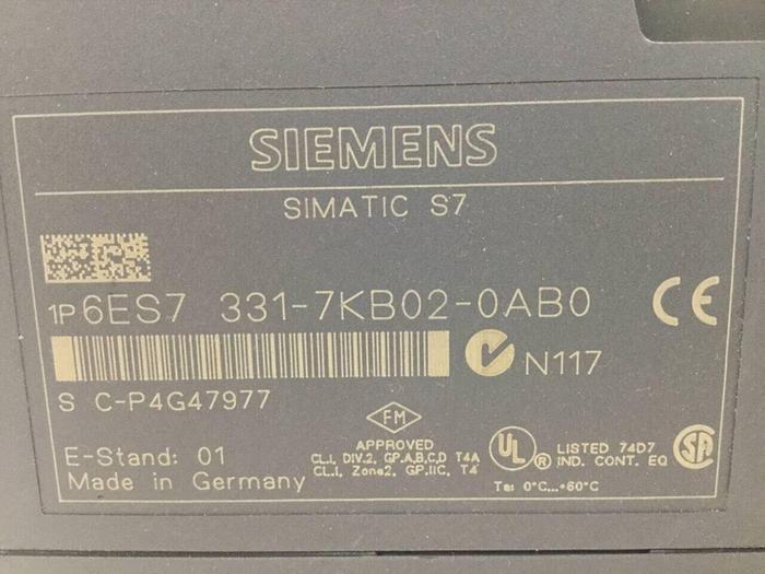 Used SIEMENS Analog Input Module 6ES7 331-7KB02-0AB0 #100359