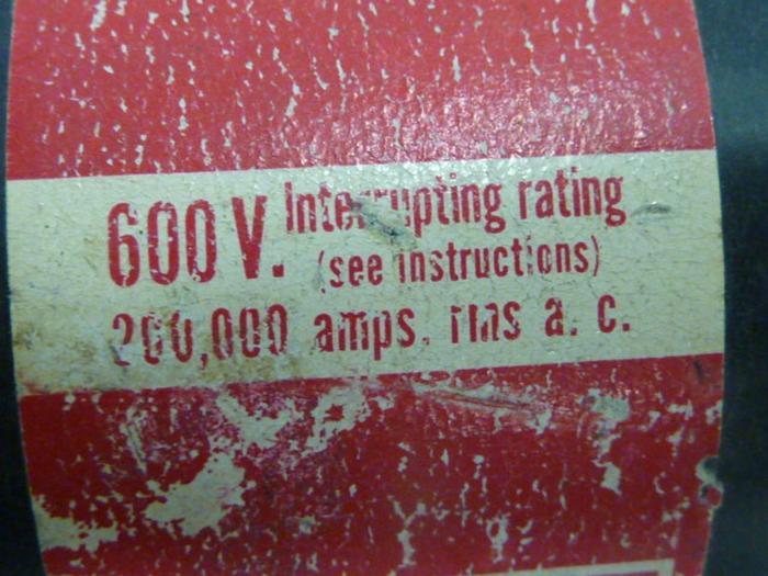 Used FUSETRON 225 Amp Fuse FRS-225 #47327