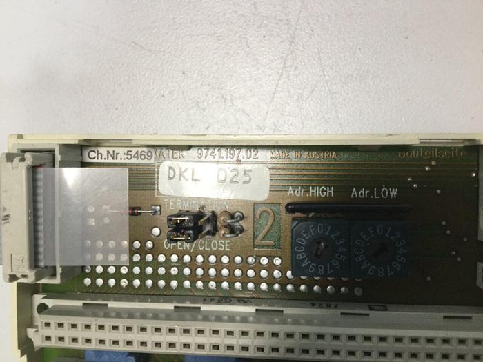 Used SIGMATEK Terminal Base Module DKL025 05-024-025 #101698