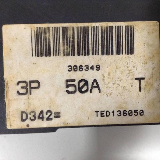 Used GE 50 Amp Circuit Breaker TED136050 #90188