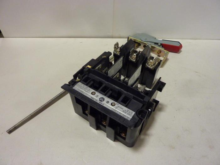 Used ALLEN BRADLEY 30 Amp Disconnect Switch 1494V-DS30 SER A #57404