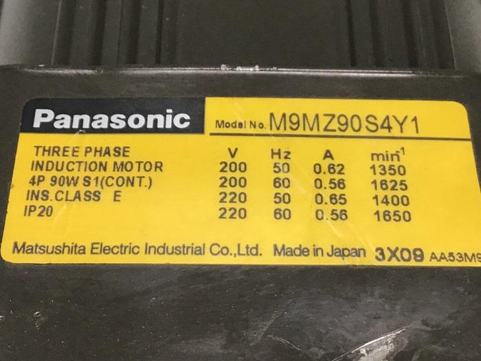 Used PANASONIC Induction Motor M9MZ90S4Y1 #119955