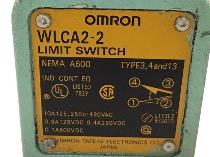 Used OMRON Limit Switch WLCA2-2 USED