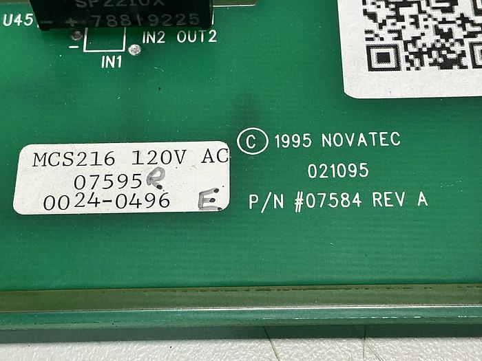 Used NOVATEC #07584 REV-A