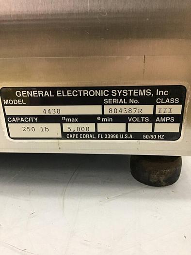 Used GENERAL ELECTRONIC SYS Platform Scale 4430 #122833