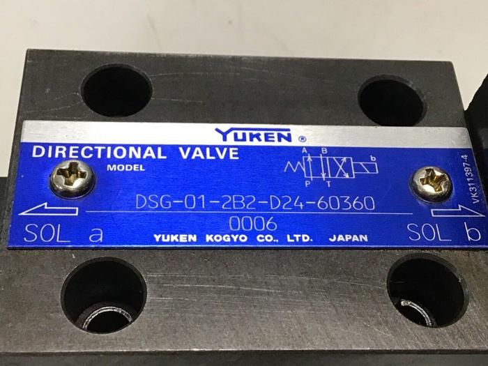 Used YUKEN Directional Valve DSG-01-2B2-D24-60360 #111597