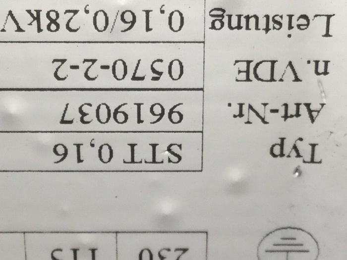 Used BOY MACHINES Transformer STT0.16 #109093