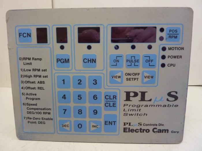 Used PLUS CONTROLS Programmable Limit Switch PS-4004-10-016 Used