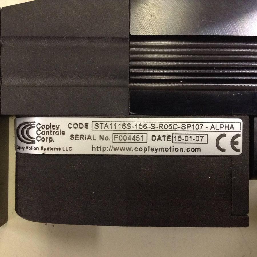 Used COPLEY CONTROLS Servotube Actuator STA1116S-156-S-R05C-SP107-ALPHA Used