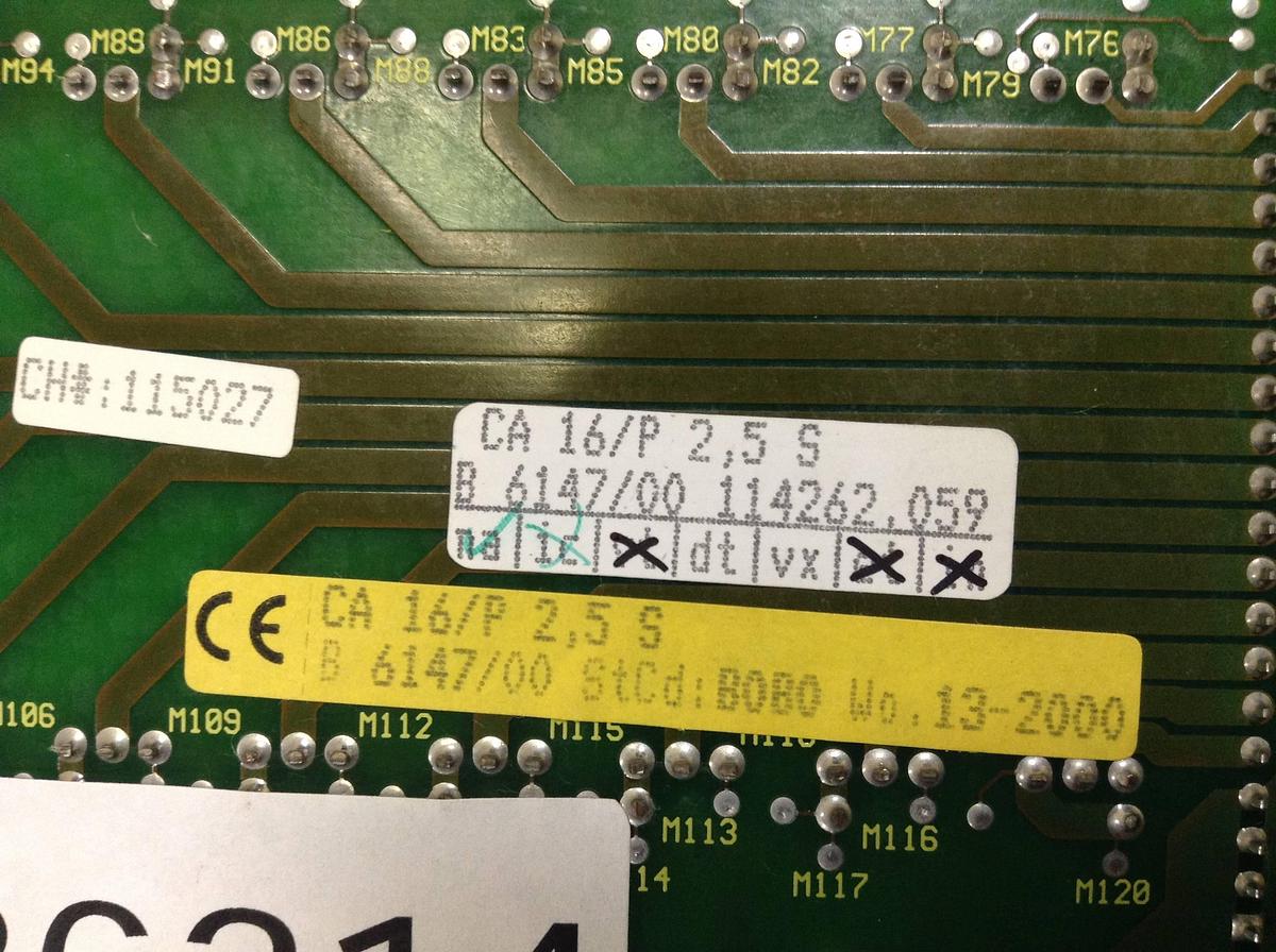 Used BACHMANN ELECTRONIC Output Card CA16/P2.5S  E06149/00 USED