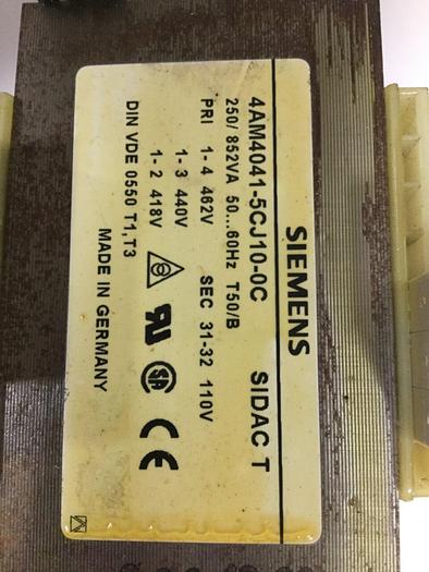 Used SIEMENS 0.25 / 0.852 kVA Transformer 4AM4041-5CJ10-0C #102385
