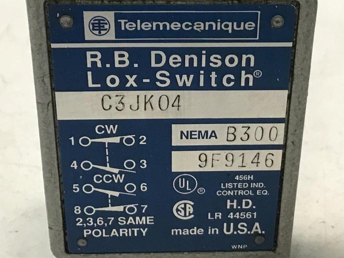 Used TELEMECANIQUE Limit Switch C3JK04 #121640