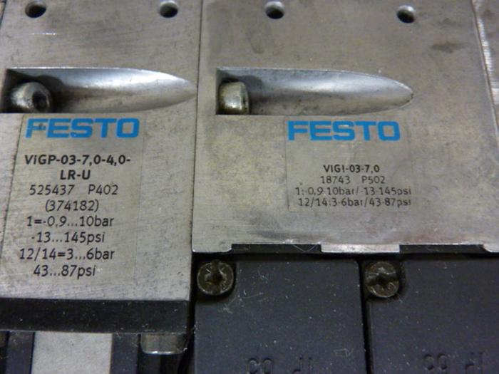 Used FESTO Control Block w/ Valves IFB8-03 #52806