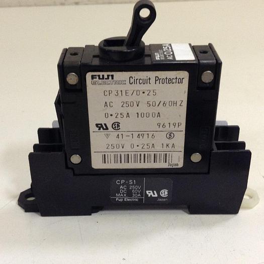 Used FUJI ELECTRIC 0.25 Amp Circuit Protector CP31E-0.25 #75739