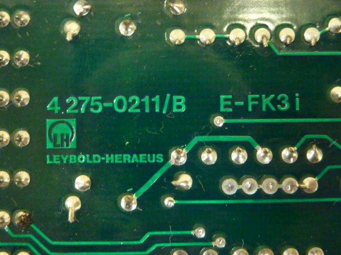 Used LEYBOLD HERAEUS Circuit Board 4.275-0211/B Used