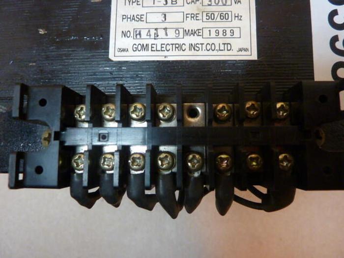 Used GOMI ELECTRIC 0.3 kVA Transformer T-3B #36398