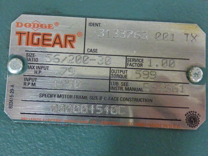 Used RELIANCE ELECTRIC 3/4 HP AC Motor P56H1337W #53545