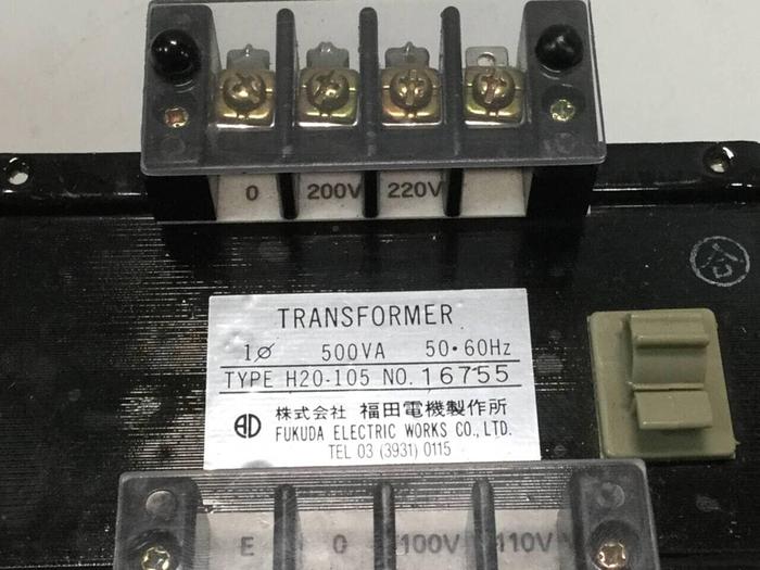 Used FUKUDA 1.5 kVA Transformer H20-105 #96614