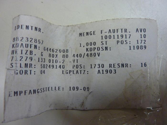 Used H PEPPING 400 Watt Heater Band 88232-857 #63811