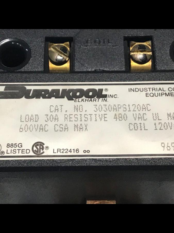Used DURAKOOL Relay 3030APS120AC Used