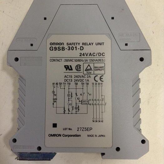 Used OMRON Safety Relay Unit G9SB-301-D #79354