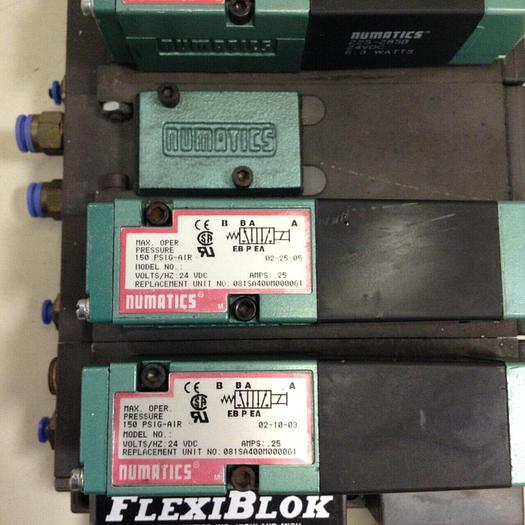 Used NUMATICS Control Block w/ Valves 081SS600M000061 #79995