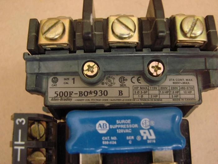 Used ALLEN BRADLEY Contactor 500F-BO.930 SER B #13666