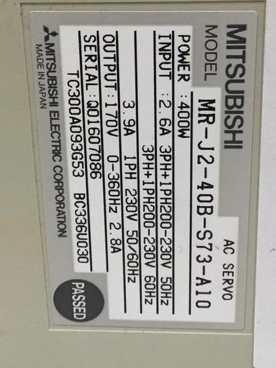 Used MITSUBISHI AC Servo Drive MR-J2-40B-S73-A10 #100779