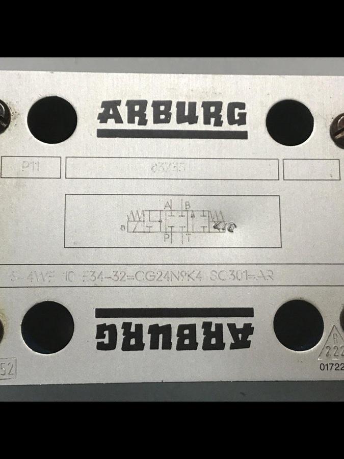 Used ARBURG Valve 54WE10E3432/CG24N9K4SO301AR #137618