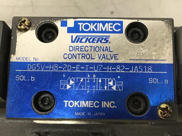 Used VICKERS Valve DG5V-H8-2D-E-T-U7-H-82-JA518 #132338